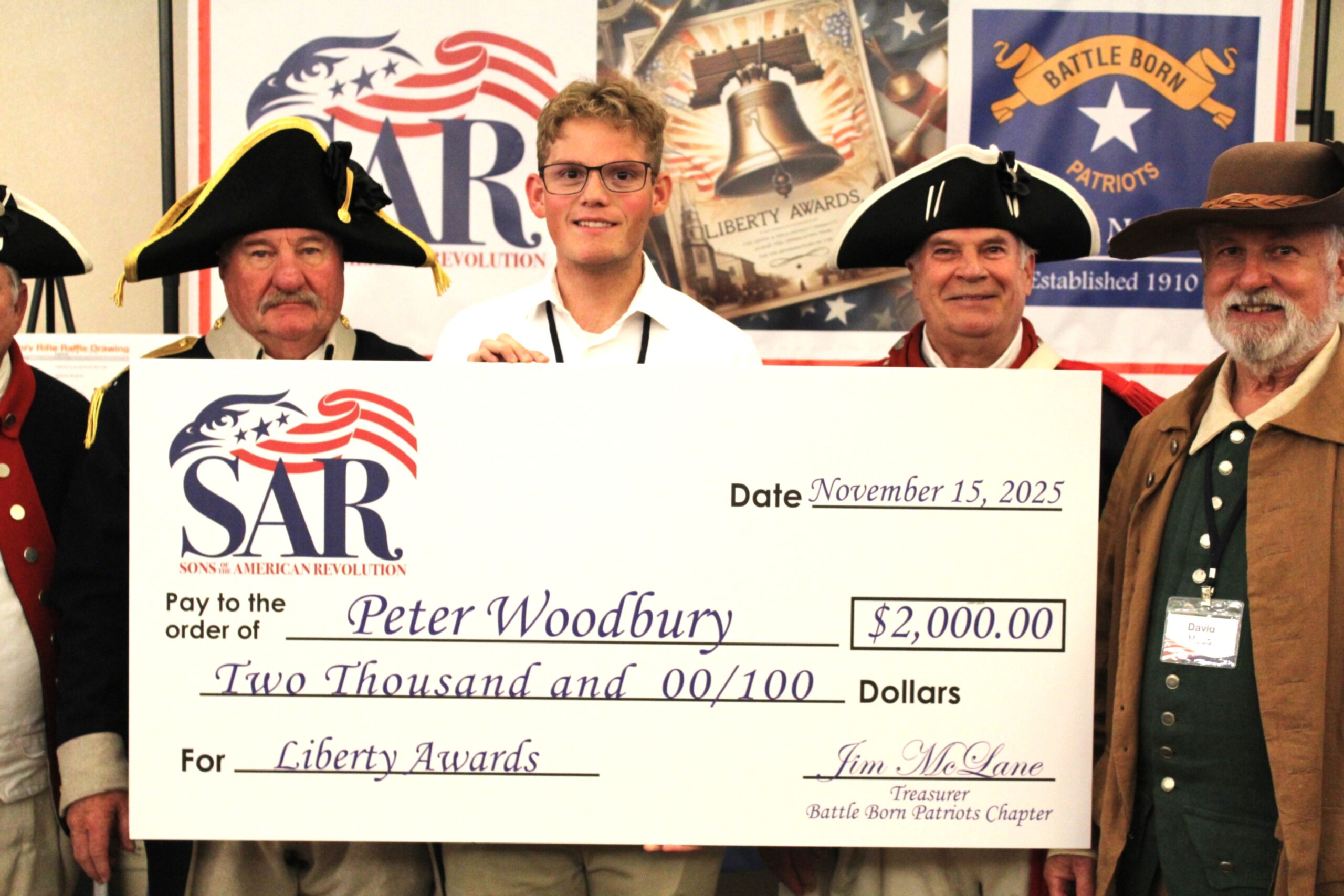 2025-11-15 LIBERTY AWARDS BBP V.P. Jim Linscott Pres. Donn Dalton Peter Woodbury R. Linscott David Hess. by Wendy Hammond